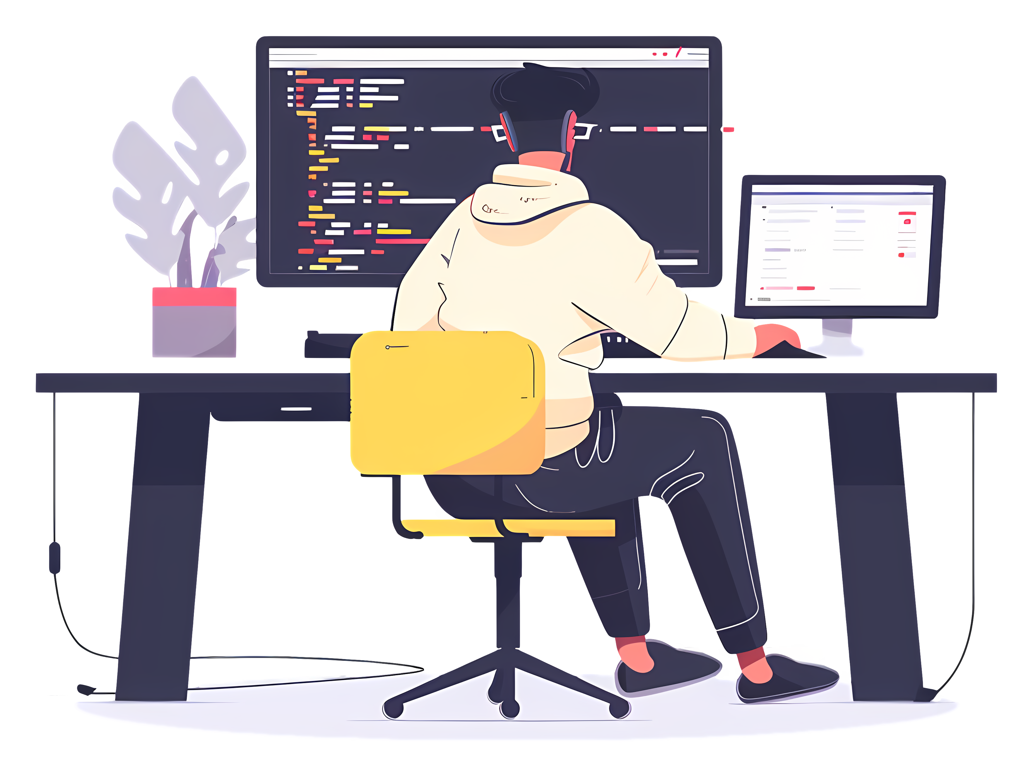 image illustrant un programmer sur son ordinateur